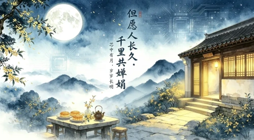 芯中有月，名满中秋——若名芯敬祝大家阖家团圆